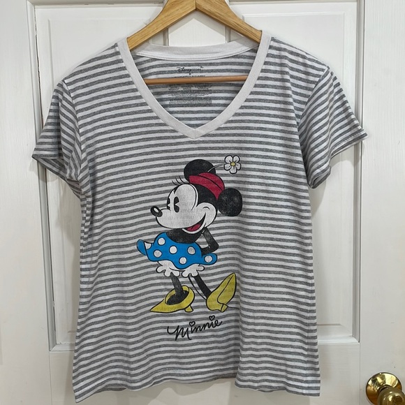 Disney Store | Minnie Mouse V-Neck T-Shirt; Size M - Picture 1 of 8
